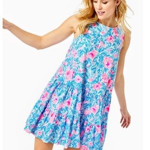 Lilly Pulitzer Blue and Pink Floral Dress